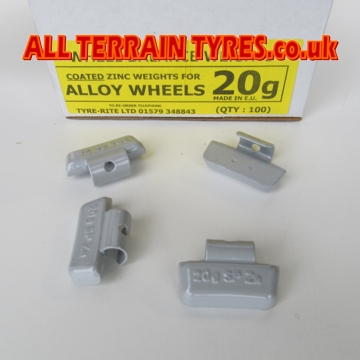 Coated Alloy Wheel Balance Weights - 30g (100) - Click Image to Close